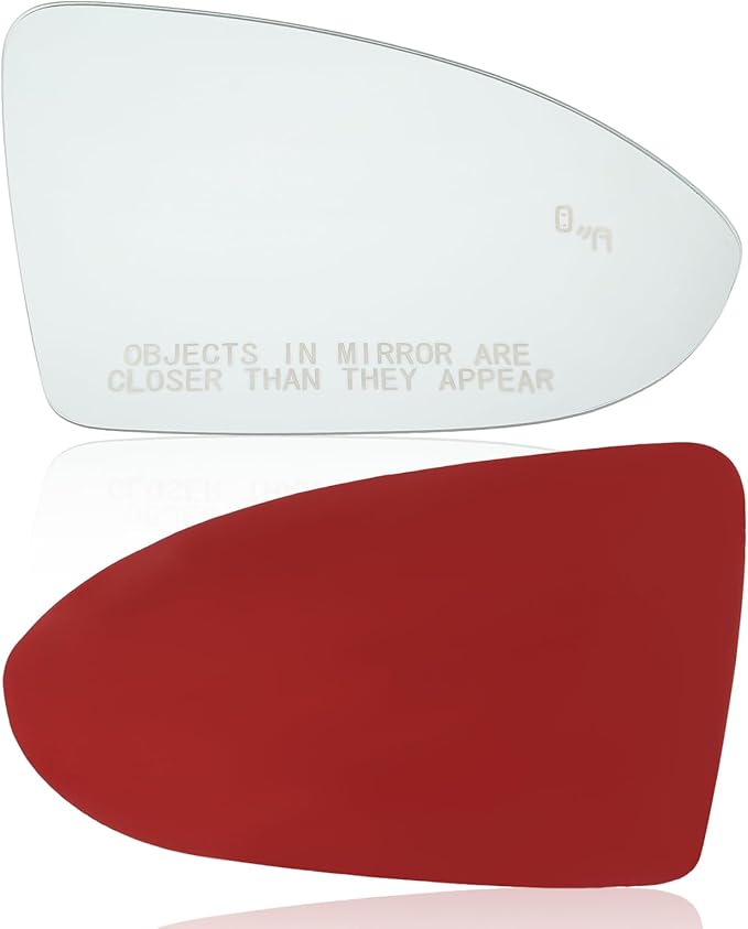 5G0857522N Blind Spot Passthrough Mirror Glass with Full Size Adhesive Passenger Side View Right RH Compatible with Volkswagen Golf Jetta GTI