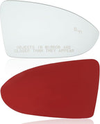 5G0857522N Blind Spot Passthrough Mirror Glass with Full Size Adhesive Passenger Side View Right RH Compatible with Volkswagen Golf Jetta GTI