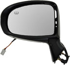 TRQ 2 Piece Driver and Passenger Side Mirror Assembly Set Electric Adjustment Heated No Memory Black Compatible with 2009-201