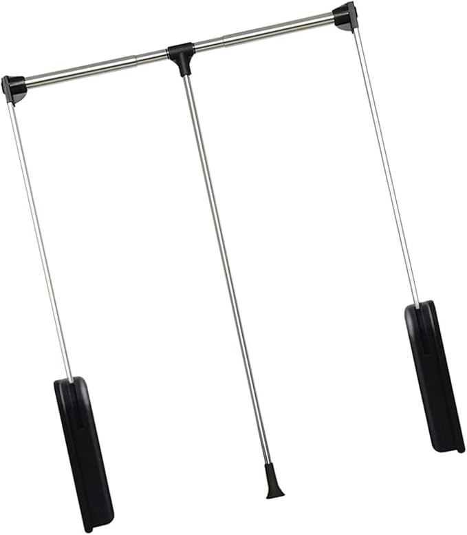 Pull Out Clothes Rail Extendable Pull Out Closet Rod - Wardrobe Pull-Out Trousers Rack, Wardrobe Pull Down Rail 890 to 1210Mm