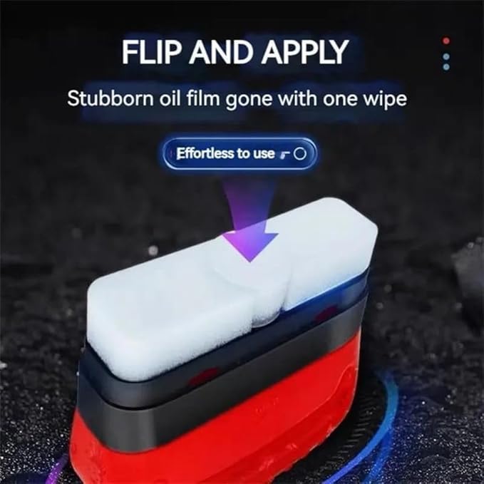 Automotive Oil Film Cleaning Brush, Oil Repellent Film For Car Windows (1pcs+120ml)