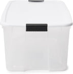 Sterilite 8-Pack Ultra Latching Box, Storage Bins with Lids, Clear Plastic, 116 Quart - Heavy-Duty Organizing Containers for 