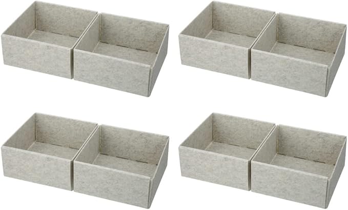 YBM HOME Clothes Drawer Organizer - Set of 2 Drawer Organizers for Bra, Underwear, Lingerie, Socks, Ties ETC - Foldable, Easy