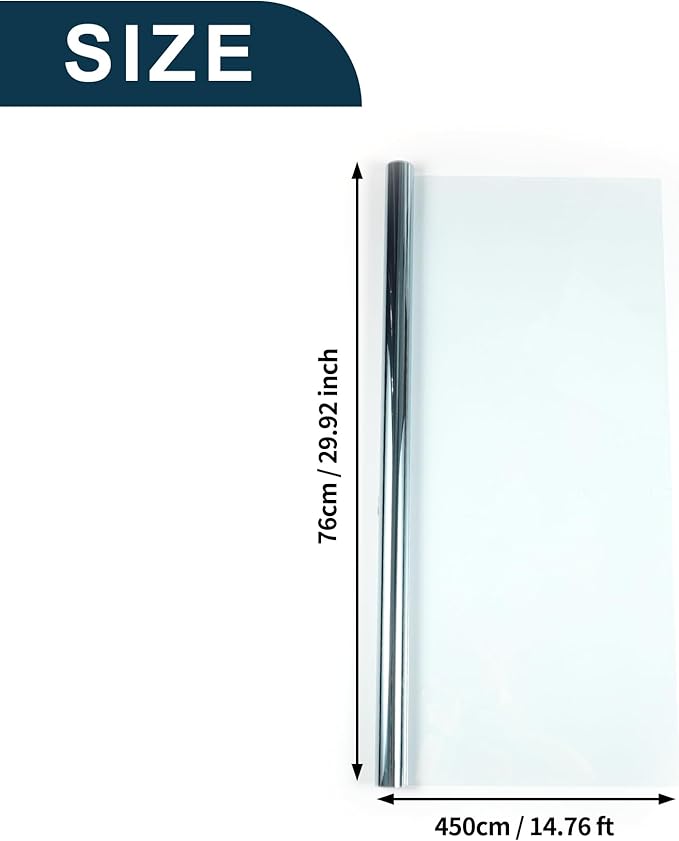 Carbon 2 PLY Car Window Tint Film VLT 78% IRR 15% UVR 40% Light Blue 14.76 ft x 29.92 Inch Privacy Film 2mil PET 1 Pc