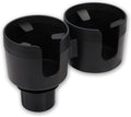 Car Double Cup Holder Extender, Multifunctional 2-in-1 Auto Drink Holder Insert with Adjustable Base, Portable Cup Holders Adapter, Universal Car Beverage Organizer for Bottle, Snack (Black)