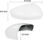 Compatible with Ford Escape SE/SEL Right Passenger Side Mirror Cap Cover 2020 2021 2022 2023 2024, White Side Door Rearview Mirror Cover Replacement Without Turn Signal Light