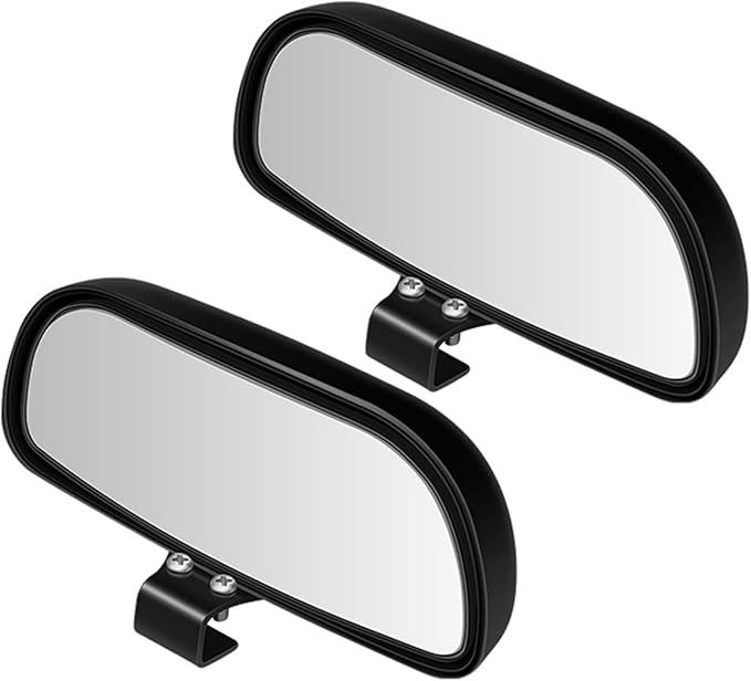 Blind Spot Mirror for Car, HD Glass Convex Wide Angle Blindspot Rear View Mirrors, Adjustable Clip On Car Side Mirror for Trucks SUVs Jeep RVs, Fits Max 0.16in/0.4cm Framed Mirrors