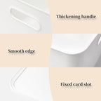 Yishyfier Plastic Storage Baskets Bins Boxes With Lids,Organizing Container White Storage Organizer Bins For Shelves Drawers 