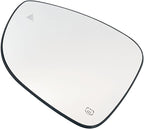 Left Driver Side Mirror Glass Heated W/Blind Spot NO-Auto Dimming Compatible with 2017-2024 Chrysler Pacifica for 2020-2024 Chrysler Voyager（2 PIN ） (Driver Blind Spot No-Anti-glare)