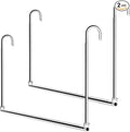 Closet Hanging Rod, Adjustable Width and Height Space-Saving Clothes Hanging Bar, 2 Pack Chrome