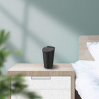 ThinSGO Silicone Trash Can with Lid - Car Cup Holder Trash Bin for Auto, Home, Office (Black)