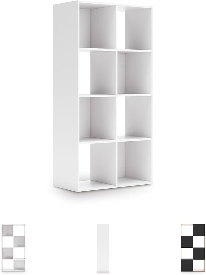 Signature Design by Ashley Onita Contemporary 8 Cube Organizer for Storage, Fits 10.5" by 10.5" by 11" H Storage Bins, Wood, 