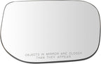TRQ Passenger Side Mirror Glass with Backing Plate Snap On Compatible with 2008-2015 Nissan Titan NI1325116