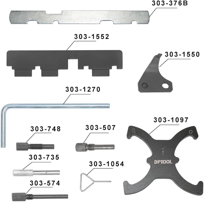 Camshaft Timing Locking Tool Kit Compatible with Ford fusion Escape Focus Fiesta Mazada 1.25 1.4 1.6 1.7 1.8 2.0 2.3L 2.5L Ec