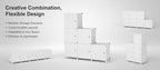 Cube Storage Organizer, 6-Cube Shelves Unit with Doors, DIY Stackable Plastic Clothes Organizer for Bedroom and Under Stairs 