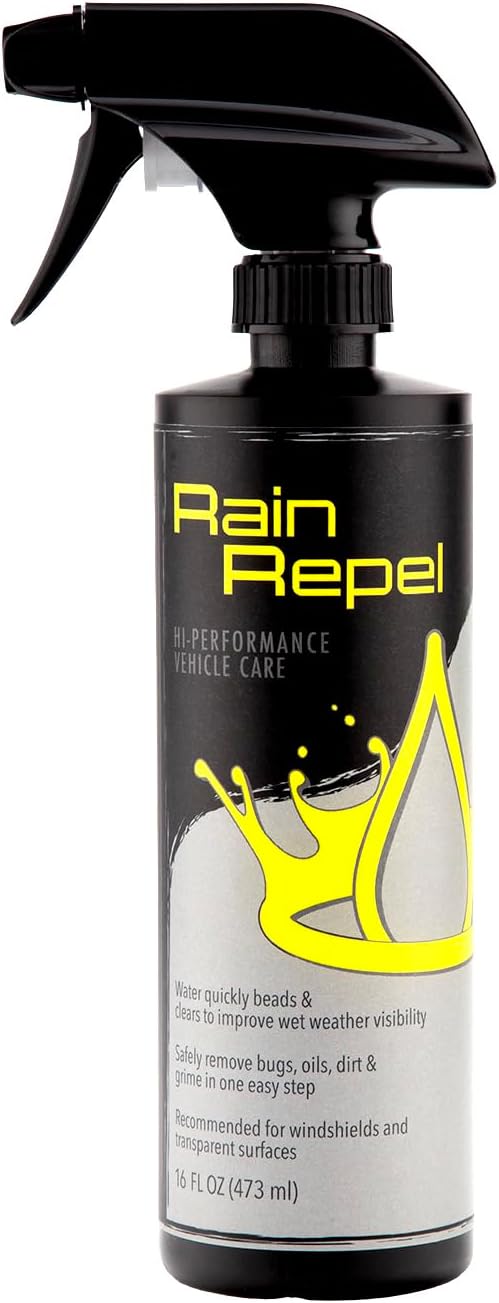 Molecule Rain Repel Glass Cleaner | Water Beading Spray for Windshields, Helmets, and Goggles | Boosts Wet Weather Visibility