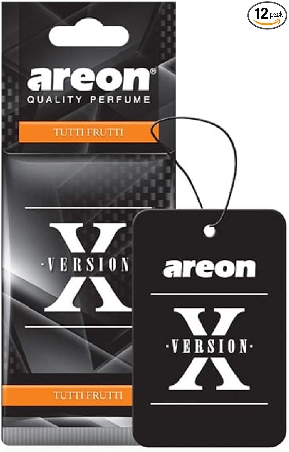 AREON X AXV07 Hanging Best Car Air Freshener Tutti Frutti Scent, Paper Hanging Ornaments, Long Lasting Scent for Car or Home 