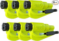 resqme The Original Emergency Keychain Car Escape Tool, 2-in-1 Seatbelt Cutter and Window Breaker, Made in USA, Pack of 6, Ye