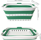 SAMMART 42L (11 gallon) Collapsible Plastic Laundry Basket - Foldable Pop Up Storage Container/Organizer - Space Saving Hampe