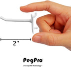 PegPro® 2" Hooks Kit for Standard “Wood Fiber” pegboard – Durable Plastic Pegboard Hooks - for Garage, Kitchen, Craft Room, a