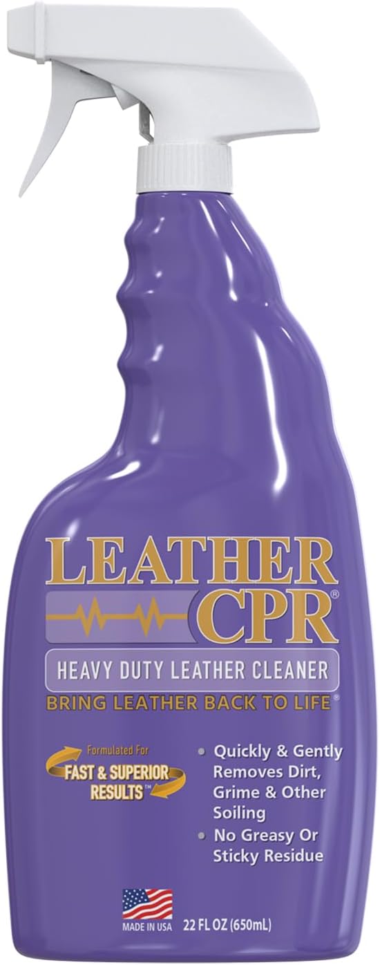 Leather CPR Heavy Duty Leather Cleaner 22oz - Car Interior Cleaner For Heavy Dirt & Grime, Heavily Soiled Furniture Leather C