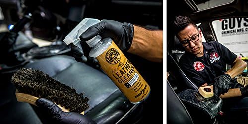 Chemical Guys Long Bristle Horse Hair Leather Cleaning Brush - Leather Brush to Gently Clean Car Interiors, Furniture, Sneake