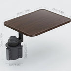 Car Desk for Laptop,360° Rotating Cup Holder Table，Wood Car Tray, Car Table & Car Food Tray，Steering Wheel Tray， Car Accessories for Women & Men. Compatible with Tesla Model Y/3/S, Ford F150& Most