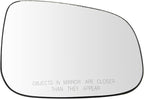 TRQ Passenger Side Mirror Glass Heated with Backing Plate Snap On Compatible with 2012-2017 Volvo S60 2012-2016 S80 2015-2018