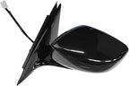 TRQ 2 Piece Driver and Passenger Side Mirror Assembly Set Electric Adjustment Heated No Memory Black Compatible with 2009-201