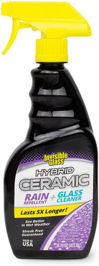 Invisible Glass 92183 Hybrid Ceramic Rain Repellent and Glass Cleaner – Cleans & Protects Car Windows and Windshields with Lo