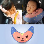 Car Seat Belt Pillow Cover for Kids Shoulder Neck Support Protector Pad Soft Car Safety Belt Sleeping Head Cushion Auto Pillow for Travel Airplane Pushchair