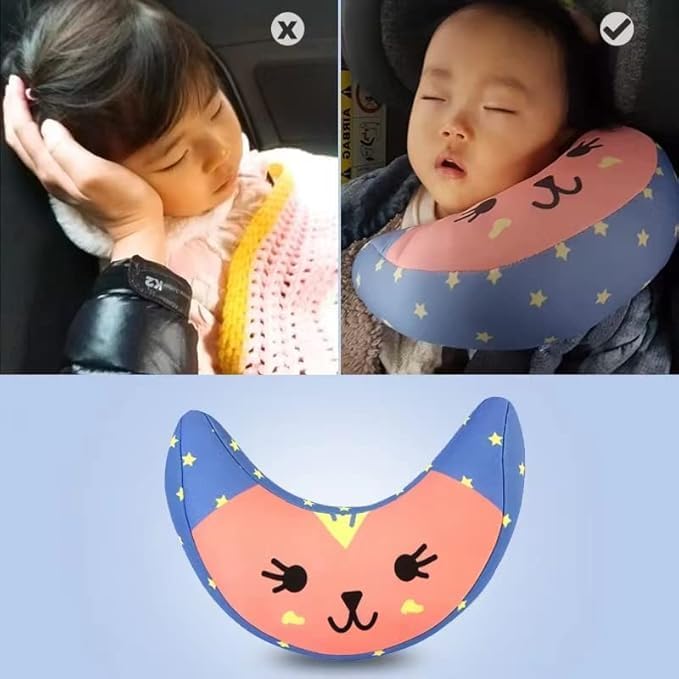 Car Seat Belt Pillow Cover for Kids Shoulder Neck Support Protector Pad Soft Car Safety Belt Sleeping Head Cushion Auto Pillow for Travel Airplane Pushchair
