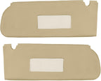 KBH Car Sun Visor Cover for Chevy Tahoe Suburban & GMC Yukon 1995 1996 1997 1998 1999, Left and Right Side Sunvisor Covering, Vinyl Leather Trim, Anti-Scratch, Tan