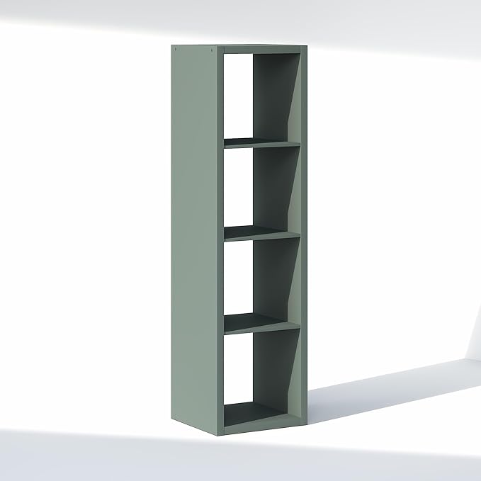 Furinno Cubic Closet Organizers and Storage, 4-Cube Closet Organizer, Vertical Open Shelf Closet Storage, Extra Thick Frame f
