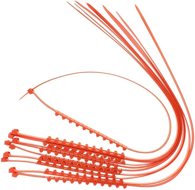 FLAMEER 10 PCS Snow Tire Chain Anti-Slip Chains for Car Truck SUV Emergency Security Winter Driving,Adjustable Zip-tie