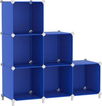 AWTATOS Cube Storage Organizer, 6 Cube Closet Organizers and Storage Shelves, DIY Stackable Bookshelf for Bedroom, Home, Admi