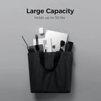 pack all 16L Lightweight Packable Tote Bag, Water Resistant Foldable Grocery Bag, Reusable Shopping Bag (Navy Blue)