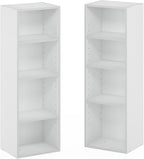 Furinno PASIR Book Shelf, 8-Tier Bookshelf, Bookcase with Open Shelf, 9.3 x 11.8 x 70.9, for Living Room, Bedroom, Home Offic