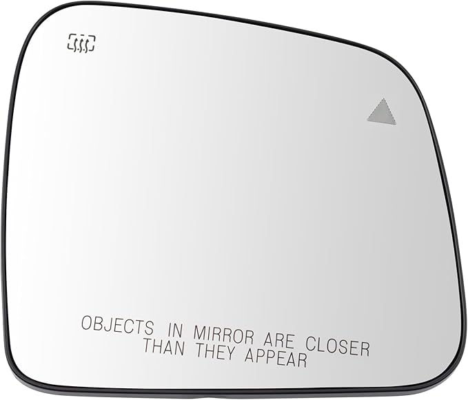 TRQ Passenger Side Mirror Glass Heated with Blind Spot Indicator Compatible with 2011-2022 Jeep Grand Cherokee CH1325177