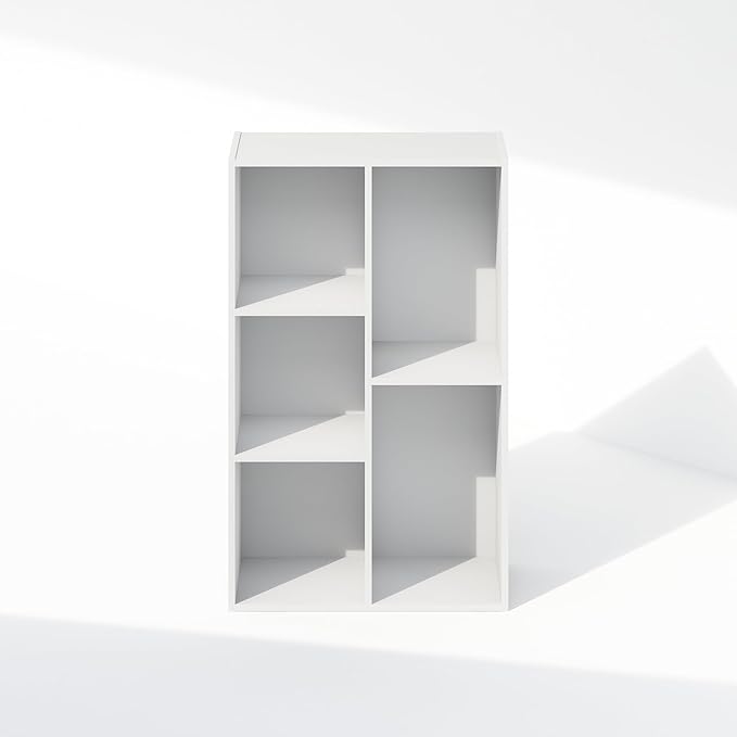 Furinno Reed Closet Organizers and Storage, 5-Cube Reversible Closet Shelves, Closet Organization Shelf, 9.4 x 19.5 x 31.5, f