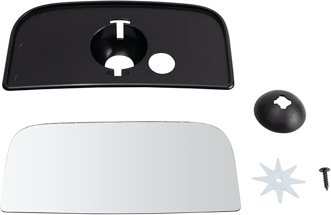 TRQ Exterior Tow Mirror Lower Glass LH Driver Side for Chevy GMC Truck SUV