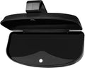 MOSISO Car Visor Sunglasses Case, Universal Automotive ABS Eyeglasses Holder Protective Box Clip Eyewear Hard Shell Storage Organizer with Magnetic Closure and Double Card Clamp, Piano Black