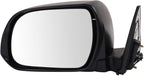 TRQ 2 Piece Driver and Passenger Side Mirror Assembly Set Electric Adjustment Non-Heated No Memory Black Compatible with 2008