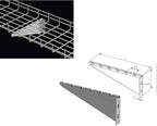 Kable Kontrol V Type Wall Bracket – 4” Width - Wire Mesh Tray Cable Management Rack Cords Organizer Cable Basket, Zinc Plated