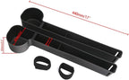 Car Seat Gap Filler, Multifunctional Seat Side Gap Filler with Cup Holder & Organizer, Gap Stopper Universal Fit Car SUV Truck Fill The Gap Between Seat & Console Set of 2 (Black)