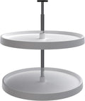 Rev-A-Shelf 2 Tier Full-Circle Lazy Susan for Corner Wall Base Cabinets 24" Double Shelf Swivel Kitchen Spice/Can Organizer, 