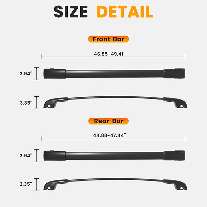 300lbs Lockable Roof Rack Cross Bars Compatible with Subaru Ascent 2019-2026, Aluminum Roof Crossbar for Rooftop Cargo Bars Luggage Kayak Canoe Bike Snowboard Racks