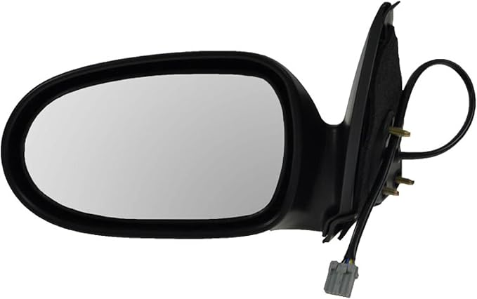 TRQ 2 Piece Driver and Passenger Side Mirror Assembly Set Electric Adjustment Heated No Memory Black Compatible with 2000-200