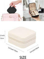 ZPROW Travel Jewelry Case, Mini Portable Jewelry Travel Boxes, Small Jewelry Organizer for Rings, Earrings, Pendants, Watches