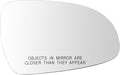 TRQ Passenger Side Mirror Glass Heated Convex Snap On Compatible with 2017-2022 Kia Sportage KI1325124